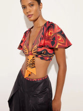 Pucci Angoli Knotted Satin Top