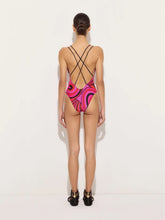 Pucci Fuchsia and Black Iride Print Swimsuit
