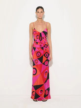 Pucci Fuchsia and Black Occhi Print Silk Dress