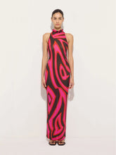 Pucci Fuchsia and Black Labirinto Print Maxi Dress