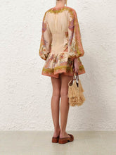 Zimmermann Indra Chartreuse Floral Mini Dress