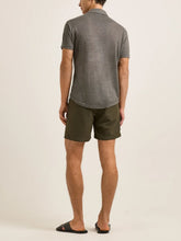 Orlebar Brown Elephant Grey Sebastian Tailored Linen Polo