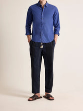 Orlebar Brown Nightfall Blue Giles Poplin Shirt