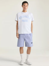 Givenchy White and Blue Logo Embroidered T-Shirt