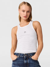 Stella McCartney Pure White Crystal Star Racerback Tank Top