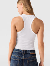 Stella McCartney Pure White Crystal Star Racerback Tank Top