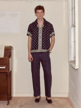Bode Navy Blue Foyer Diamond Short Sleeve Shirt