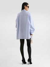 Dolce & Gabbana Blue Striped Vanity Cotton Silk Shirt