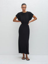 Matteau Black Bias Midi Tee Dress