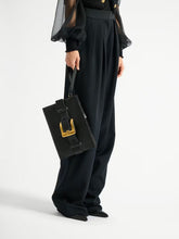 Balmain Black Anthem Smooth Leather Clutch