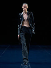 Tom Ford Black Wool Silk Blend Tailored Straight Pants