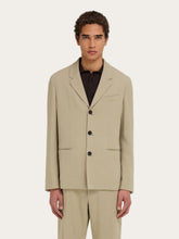 Ferragamo Sand Single-Breasted Silk-Blend Blazer