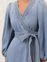 Zimmermann Skylark Blue Indra Denim Midi Dress