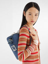 Fendi Blue Denim-Effect Leather Baguette