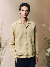 Baziszt Beige Gevrey Embroidered Hemp Shirt