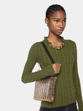 Rabanne Black and Gold 1969 Flip Bag in Leather