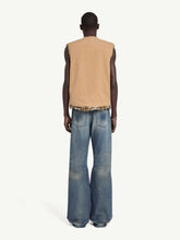 MM6 Maison Margiela Ochre Faux Fur Trim Vest