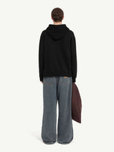 MM6 Maison Margiela Black Hooded Sweatshirt with Numeric Logo