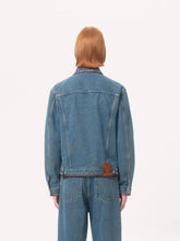 Valentino Garavani Blue Denim Jacket with Beaded Embroidery