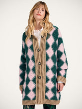 Multicolour Crochet Alpaca Bowling Cardigan