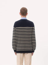 Valentino Garavani Blue and Butter Wool Striped Jumper with Chez Valentino