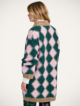 La DoubleJ Multicolour Crochet Alpaca Bowling Cardigan