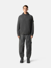 Stone Island Dark Grey Cashmere Zip-Up Hooded Jumper
