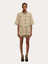 Ferragamo Sand Cotton-Silk Saharan Jacket