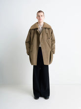Lemaire Sisal Shearling Winter Parka in Water-Repellent Canvas