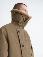 Lemaire Sisal Shearling Winter Parka in Water-Repellent Canvas