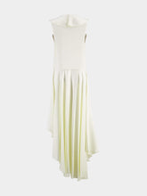 Fendi White Asymmetric Bias-Cut Dress