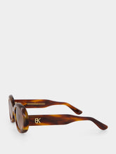 Emmanuelle Khanh Flamme Havana Oval Queen Sunglasses