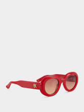 Emmanuelle Khanh Glossy Rouge Queen Sunglasses