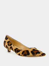 Francesco Russo Natural Leo Pony Hair Kitten Heels