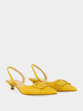 Francesco Russo Honey Kitten Heels Chalk Watersnake Leather