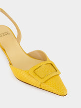 Francesco Russo Honey Kitten Heels Chalk Watersnake Leather