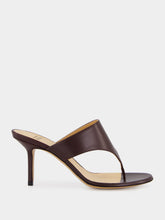 Francesco Russo Bordeaux Thongs Sandal in Kid Leather