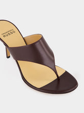Francesco Russo Bordeaux Thongs Sandal in Kid Leather
