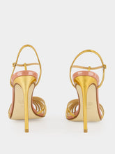 Francesco Russo Gold Cage Sandals in Kid Leather