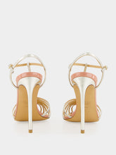 Francesco Russo Silver Cage Sandals in Mirrored Leather