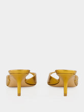 Francesco Russo Old Gold Laminated Nappa Leather Mules