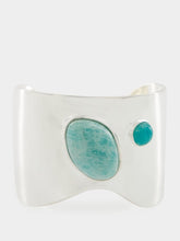 Lizzie Fortunato Silver Mist Organic Cuff with Amazonite Stones