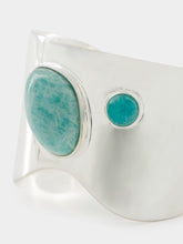 Lizzie Fortunato Silver Mist Organic Cuff with Amazonite Stones