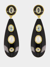 Lizzie Fortunato Black Torre Earrings with Midnight Sparkle
