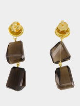 Lizzie Fortunato Smokey Quartz and Garnet Drop Earrings