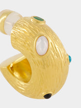 Lizzie Fortunato Kahlo Gold-Plated Gemstone Hoops