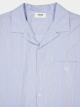 Celine SHIRT BOWLING S/S BUTTON UP STRIPED COTTON POPLIN