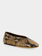 Le Monde Beryl Fango Snake-Effect Regency Slippers