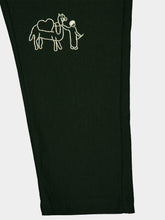 Baziszt Deep Green Ride Embroidered Cotton Pants