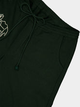 Baziszt Deep Green Ride Embroidered Cotton Pants